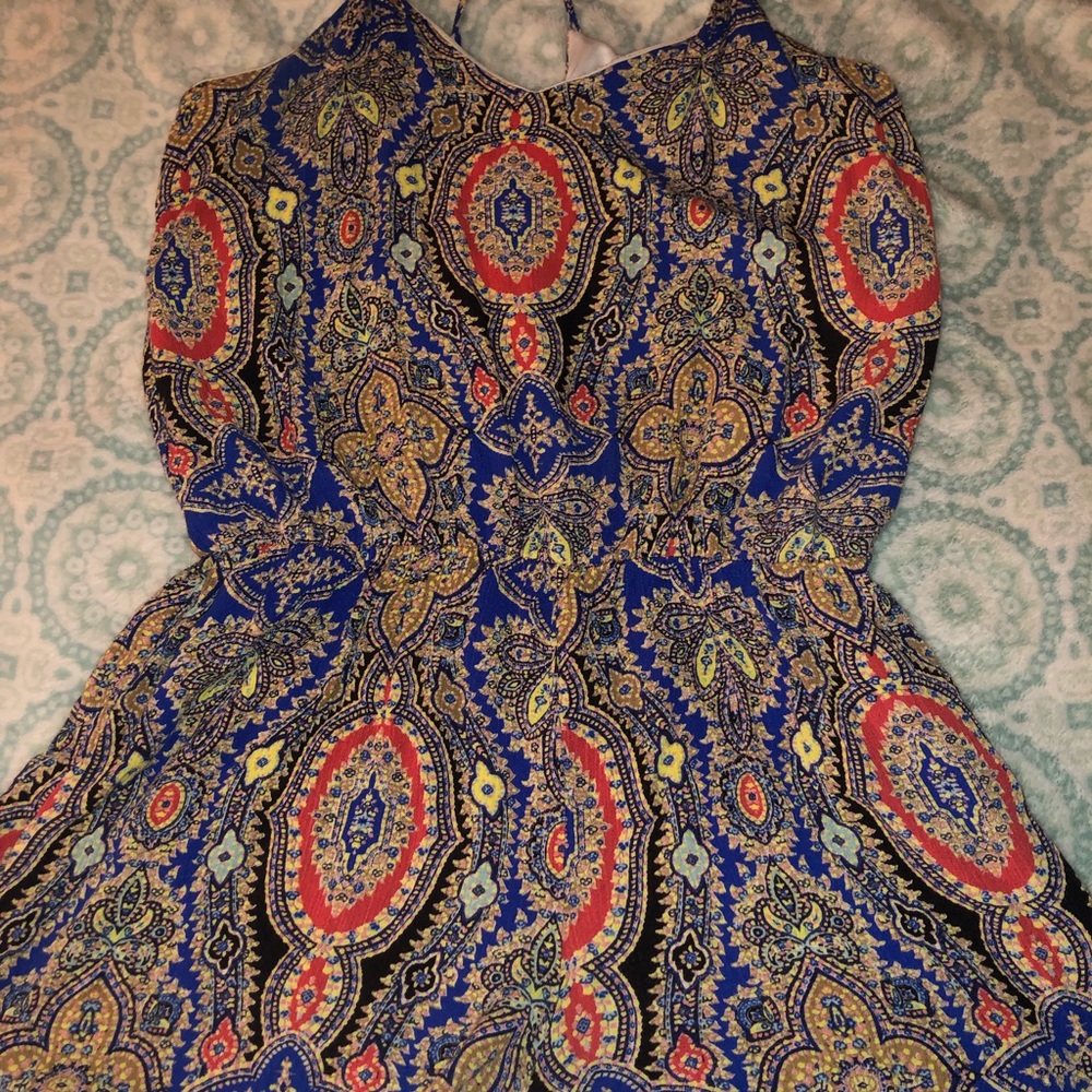 Cross back romper